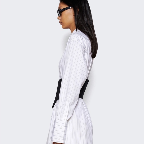 Dion Lee INTERNAL SHIRT CORSET DRESS WHITE AND BLACK - Picture 4 of 6